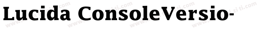 Lucida ConsoleVersio字体转换